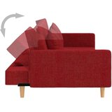  Dvosjed na razvlačenje s dva jastuka boja vina od tkanine | shoptok.hr