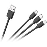 Cabletech 3-u-1 priključni kabel, USB A - micro/C/lightning 1,2 m Cijene