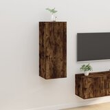 The Living Store Stenska TV omarica dimljen hrast 40x34,5x100 cm - Stenska TV Omarica, (21375821) Cene