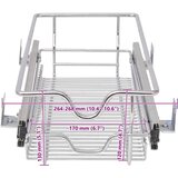  Žičane košare na izvlačenje 2 kom srebrne 300 mm | shoptok.hr