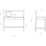 The Beds Kozmetična miza iz masivnega hrasta 57x110 cm Twig – | Shoptok.si