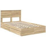  Krevet s od storage Sonoma hrast 120 x 200 cm Konstruirano drvo | shoptok.hr
