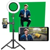 Photo studio, LED svjetlo, tripod, mikrofon, zelena pozadina – MyStudio Studio Kit