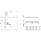 Laufen H2109500000001 Pro 80 x 80 cm kvadratna tuš kad iz litega marmorja | Shoptok.si