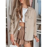 DStreet Kurtka damska koszulowa oversize OVERBOR beżowa | shoptok.hr