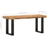  Klupa od grubog masivnog drva manga i čelika 110 cm | shoptok.hr