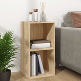  Kutija za pohranu vinilnih ploča boja hrasta 71x34x36 cm drvena | shoptok.hr