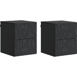 vidaXL Stenski nočni omarici 2 pcs Črna 34,5 x 33 x 40 cm, (5000247444) | Shoptok.si