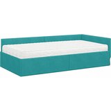  Kutni krevetni okvir s madracem Ostalo 2 pcs Tirkizna Baršun | shoptok.hr