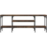 TV ormarić boja dimljenog hrasta 121x35x45 cm od drva i željeza | shoptok.hr