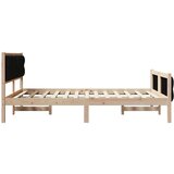  Konstrukcija postelje Črna 140 x 200 cm Masivno borovo les, (5000084778) | Shoptok.si