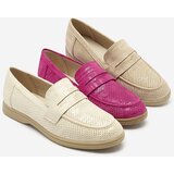 Resti Fuchsia openwork women's moccasins with shiny finish Idesa - Footwear | shoptok.hr