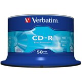 Verbatim CD Disk 700 MB, 80min, 52x, (DataLife) 50kom | shoptok.hr