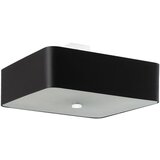 Nice Lamps Crna stropna svjetiljka sa staklenim sjenilom/s tekstilnim sjenilom 45x45 cm Kortez – Cijene