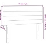  Uzglavlje smeđesivo 80 x 5 x 78/88 cm od tkanine | shoptok.hr