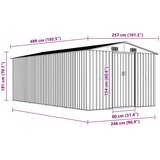  Vrtno spremište 257 x 489 x 181 cm metalno zeleno | shoptok.hr