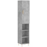 vidaXL Visoka omara betonsko siva 34,5x34x180 cm inženirski les | Shoptok.si