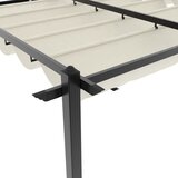  Vrtna sjenica s pomičnim krovom 3 x 6 m krem aluminijska | shoptok.hr
