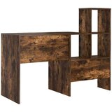 vidaXL Miza Dimljeni hrast 131.5 x 50 x 106.5 cm Konstruiran les | Shoptok.si