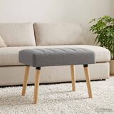  Klupa s utorima Svjetlosiva 60 x 40 x 45 cm Tkanina | shoptok.hr