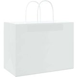  Papirnate vrećice 250 kom s ručkama bijele 32x17x25 cm | shoptok.hr