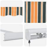  Skrovita tenda Zelena i žuta 500 × 300 cm Tkanina i Metal | shoptok.hr