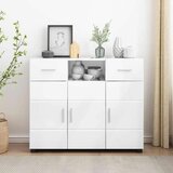  Strani šal z vrati Bela z visokim sijajem 88.5 x 30.5 x 73 cm, (5000068979) | Shoptok.si