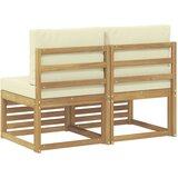  2 Kos Srednji zunanji kavč Masiven les akacije Bela, (5000271335) | Shoptok.si