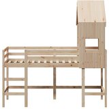 Krevet na kat s ljestvama i krovom 90x190 cm od borovine | Eponuda.ba