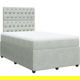 Maison Chic Box spring postelja - Vzmetna postelja z vzmetnico svetlo siva 120x190 cm žamet SL23481, (21891271) | Shoptok.si
