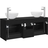  Set ormarića za kupaonicu 3 kom. Crni hrast 49,5 x 35 x 63 cm | shoptok.hr