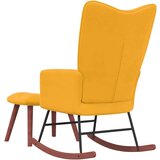  Stolica za ljuljanje s osloncem za noge boja senfa baršunasta | shoptok.hr