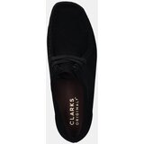 Clarks Originals Mokasinke od brušene kože za žene, boja: crna, ravni potplat | shoptok.hr