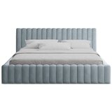 Makamii Svijetlo plavi tapecirani bračni krevet s prostorom za odlaganje s podnicom 180x200 cm Lemi – | shoptok.hr
