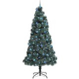 vidaXL Umjetno predloženo božićno drvce s setom kuglica Zelena 240 cm | shoptok.hr