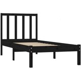  Okvir za krevet od borovine crni 75 x 190 cm jednokrevetni | shoptok.hr