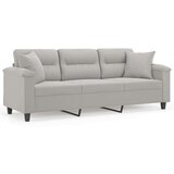  Trosjed s jastucima svjetlosivi 180 cm od mikrovlakana | shoptok.hr