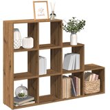  Pregrada/regal za knjige 3 razina hrast 137,5x29x103,5cm drveni | shoptok.hr