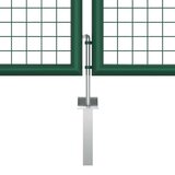 vidaXL Mrežasta vrtna vrata čelična 400 x 125 cm zelena | shoptok.hr