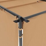  Sjenica sa zastorima 3 x 3 m smeđe-siva čelična | shoptok.hr