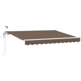 vidaXL Retraktilna tenda Taupe 500 × 300 cm Poliester in kovina, (5000252813) | Shoptok.si