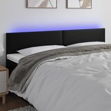  LED uzglavlje crno 200 x 5 x 78/88 cm od umjetne kože | shoptok.hr