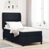 Box Spring Postelja z Vzmetnico Črna 100x200 cm Tkanina, (22051146) Cene