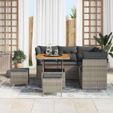  Vrtna sedežna garnitura z blazino s shranjevanjem 8 pcs Siva, (5000133562) | Shoptok.si