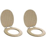  WC daska 2 pcs Boja svijetlog bambusa 44 x 38 cm MDF ploča | shoptok.hr