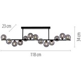 SCHÖNER WOHNEN 14505-18 - led luster na šipci dubai 13xG9/3W/230V crna/dimljena | Eponuda.com