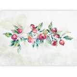  Foto tapeta - Apple branch - landscape with a plant and red apples on a white background 500x350 | shoptok.hr