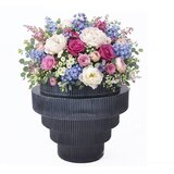 Schafer Schäfer višekatna staklena vaza Ø 32 x V 40 cm, plava | shoptok.hr