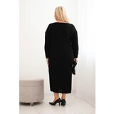 Kesi Włoski Women's Plus Size Sweater Dress with Mohair black | Shoptok.si