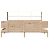 vidaXL Knjižna postelja brez vzmetnice 180x200 cm trdna borovina | Shoptok.si